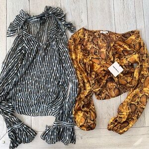 Rachel Zoe Sheer Ruffle Blouse